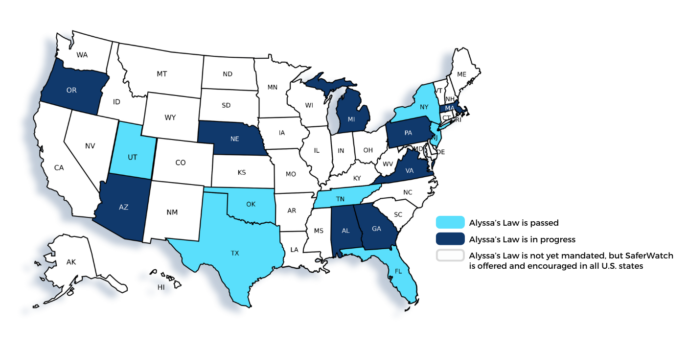 Alyssa's Law Map